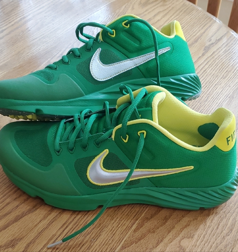 Nike Green and Yellow Sneakers Dynamic Design 🟥 tote